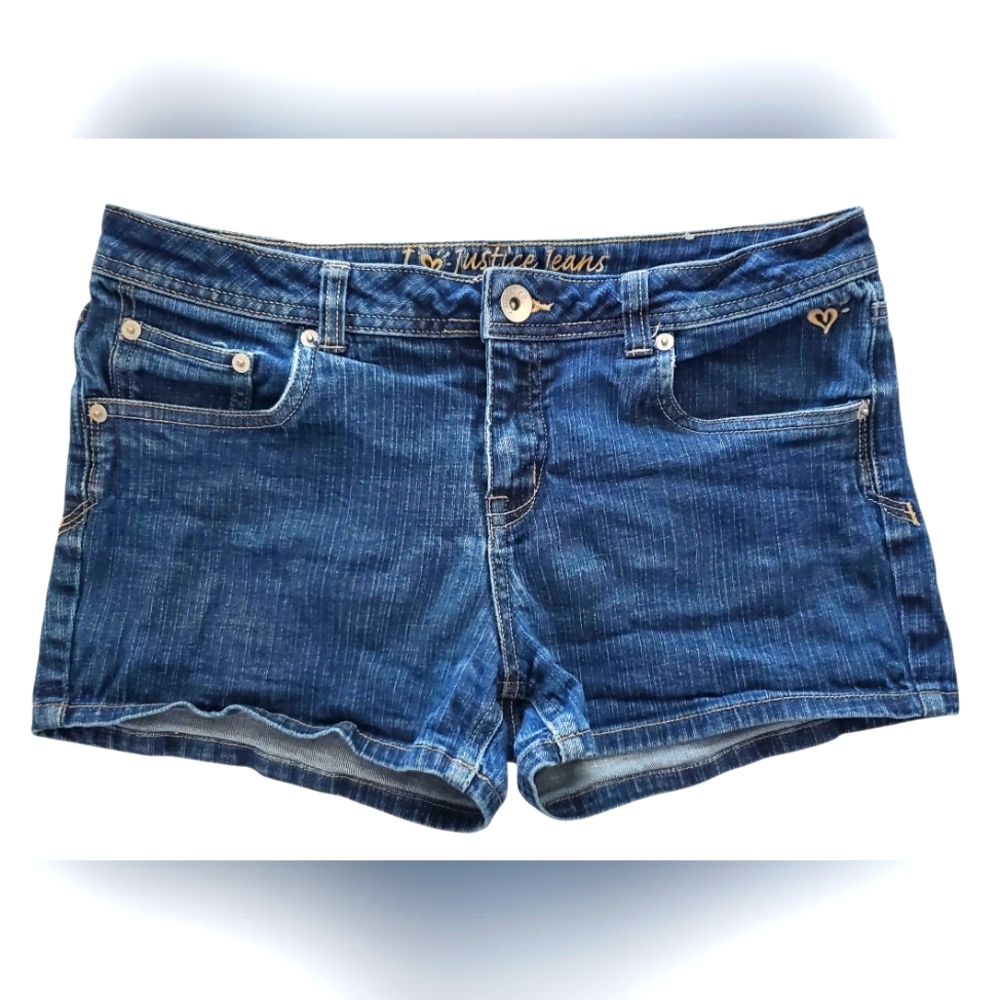 Justice Jean Denim Shorts‎ Simply Low Girls Size 16 1/2 Regular